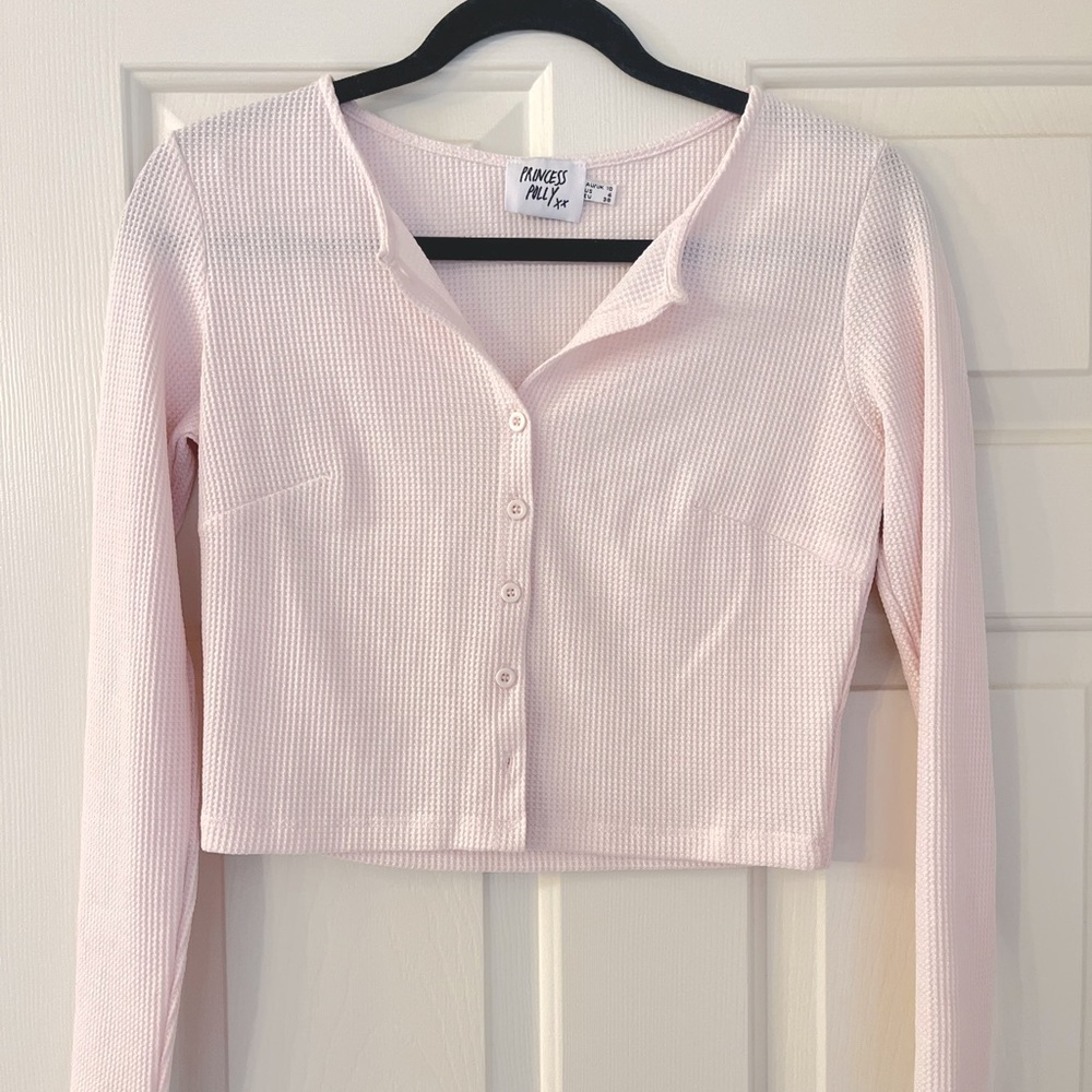 Princess Polly waffle long sleeve shirt size 6